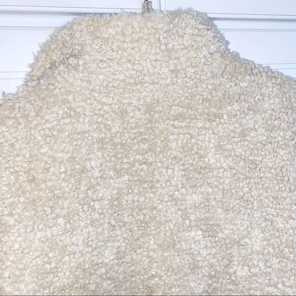 Pendleton Sherpa Cream Zip Jacket Blue Plaid Accents XL Gorpcore cozy - Picture 11 of 15